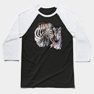 Zebra Wild Art Baseball T-Shirt